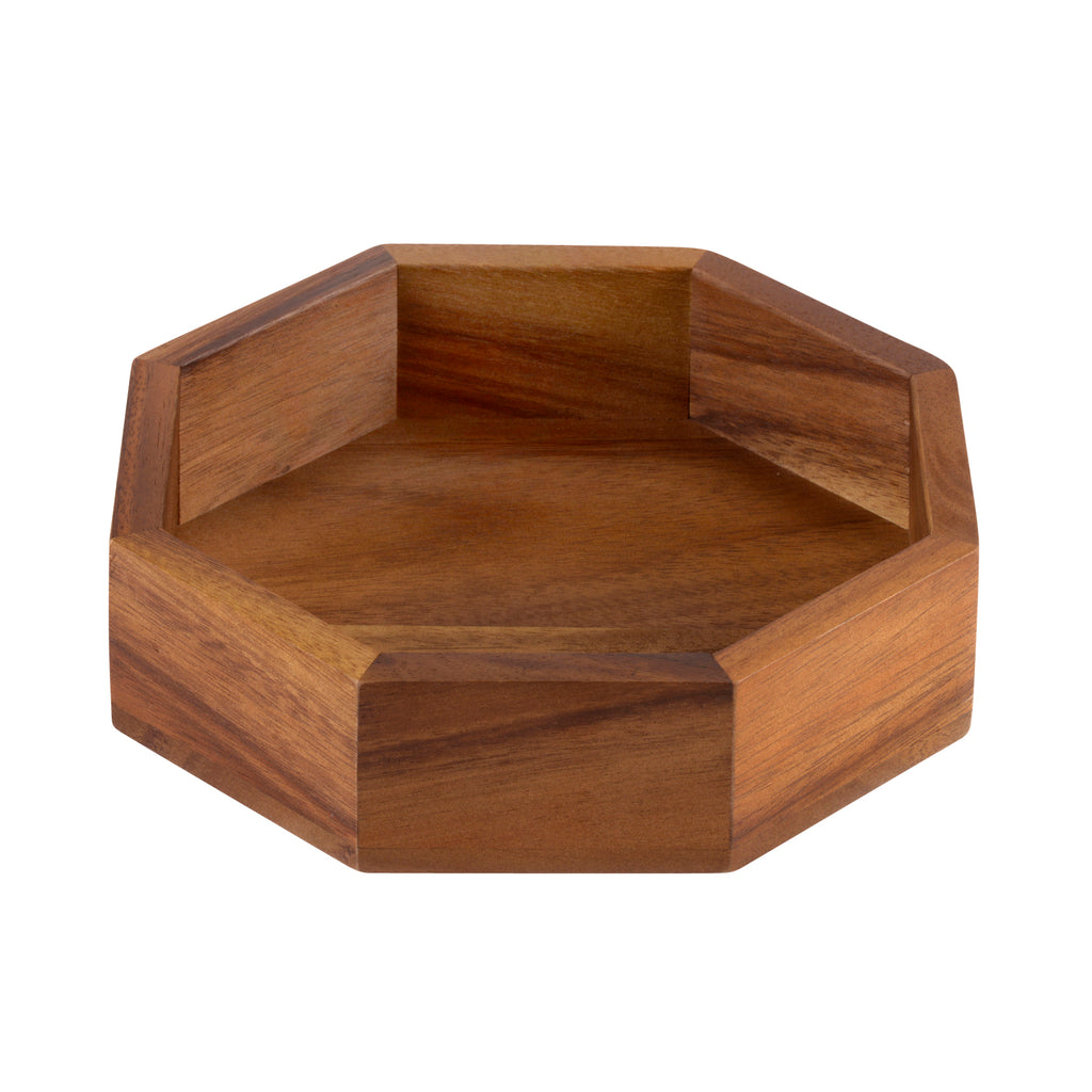 The Harbor Tray handcrafted from solid acacia wood.
